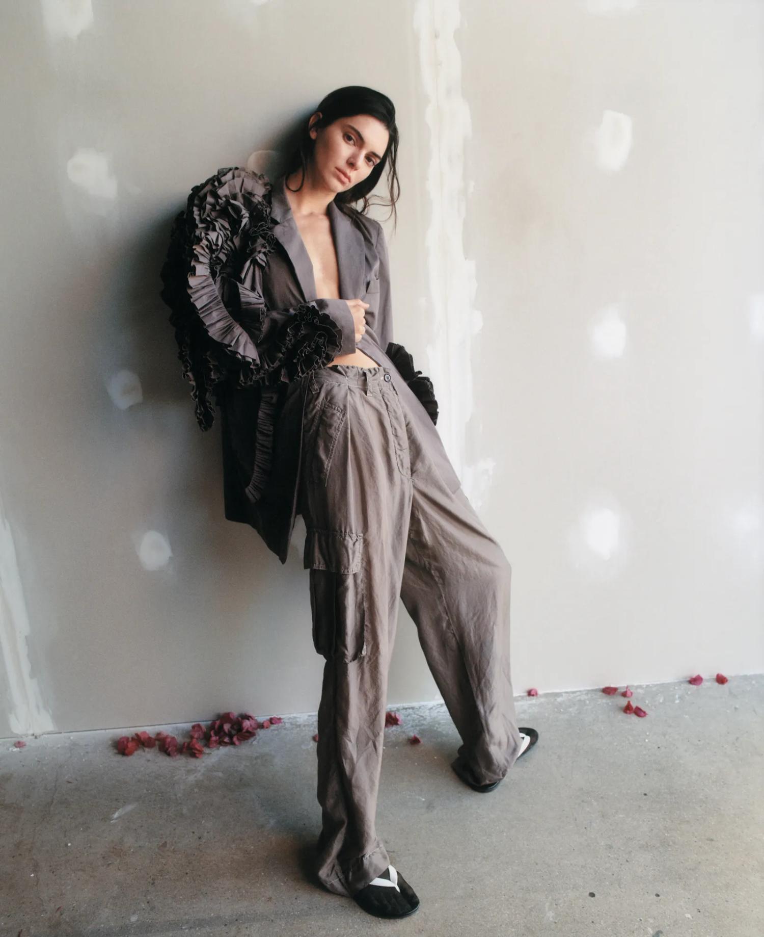 Kendall Jenner in Dries Van Noten Suit by Zoe Ghertner for American Vogue March 2023