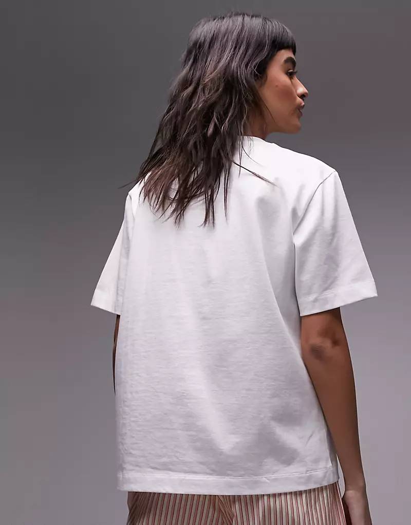 Topshop premium basic short sleeve tee in white  ASOS 