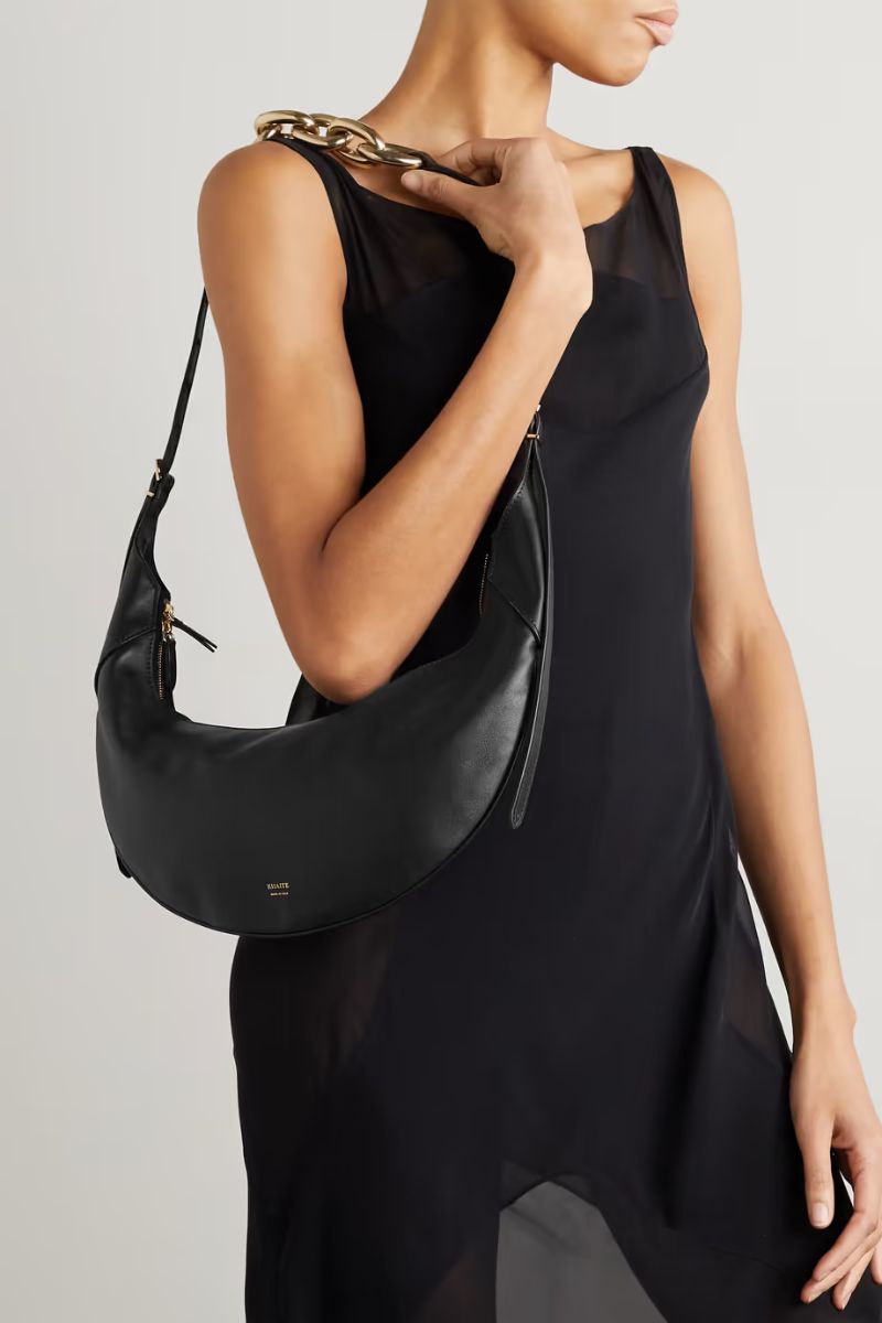 KHAITE Alessia medium chain-embellished leather shoulder bag  NET-A-PORTER