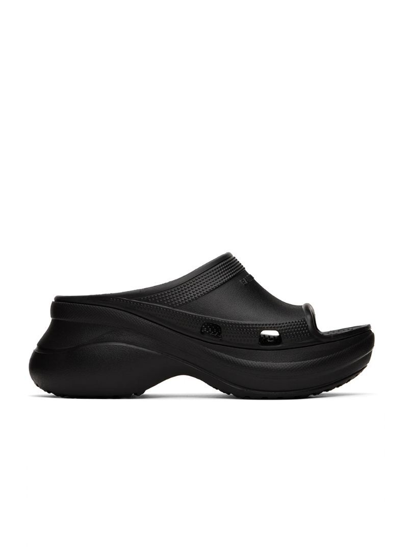 Balenciaga Black Crocs Edition Pool Slides  SSENSE
