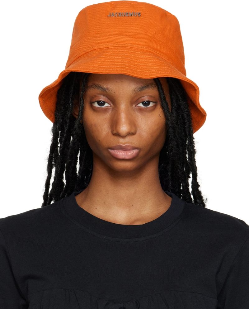 Jacquemus Orange Le Raphia Le Bob Gadjo Bucket Hat  SSENSE