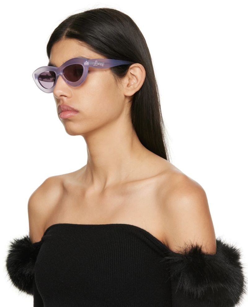 Loewe Purple Cat-Eye Sunglasses  SSENSE