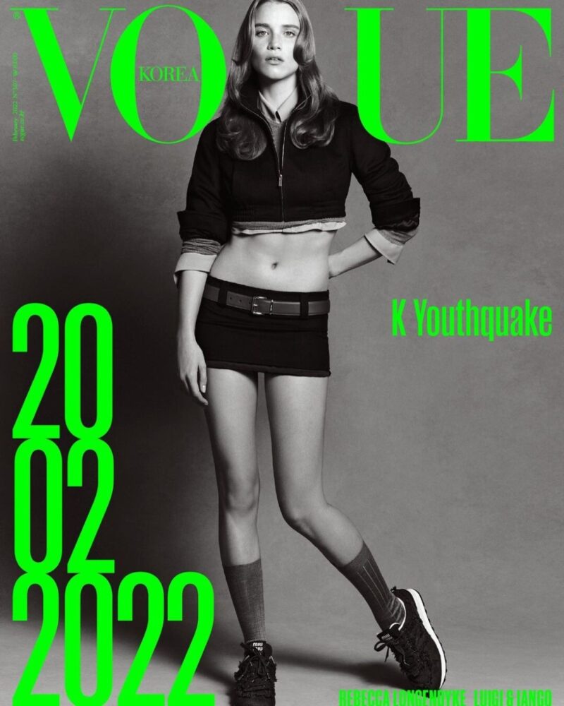 Rebecca Leigh Longendyke in Miu Miu by Luigi & Iango for Vogue Korea February 2022