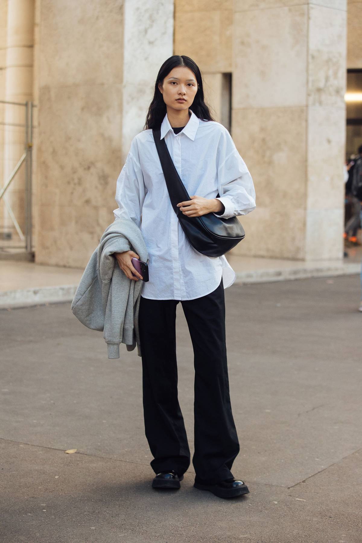 Shuqi Lan Street Style at Paris Fashion Week Spring-Summer 2023