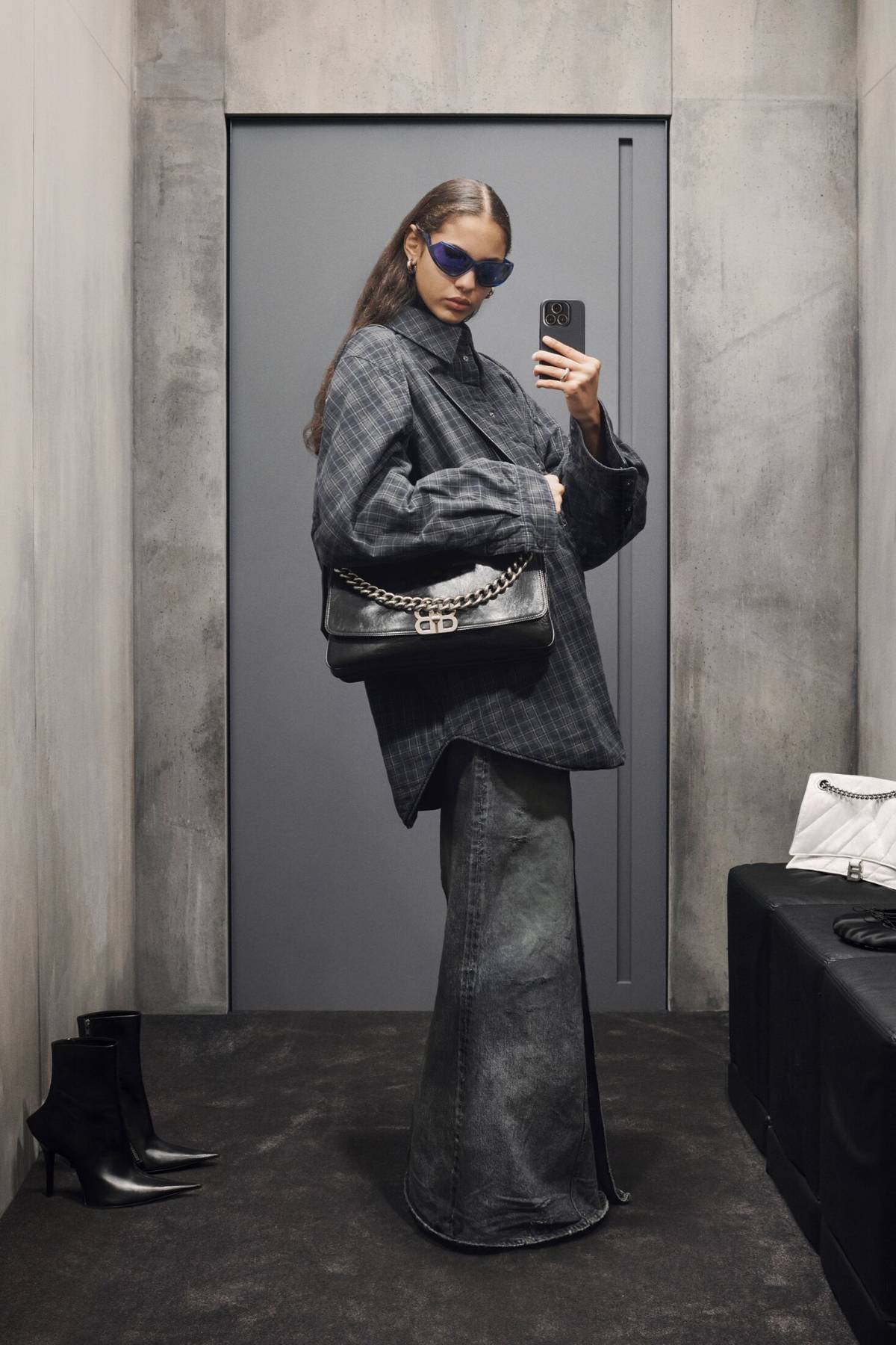 Annabelle Pouilly for Balenciaga Fall 2023 Ad Campaign Fitting Rooms