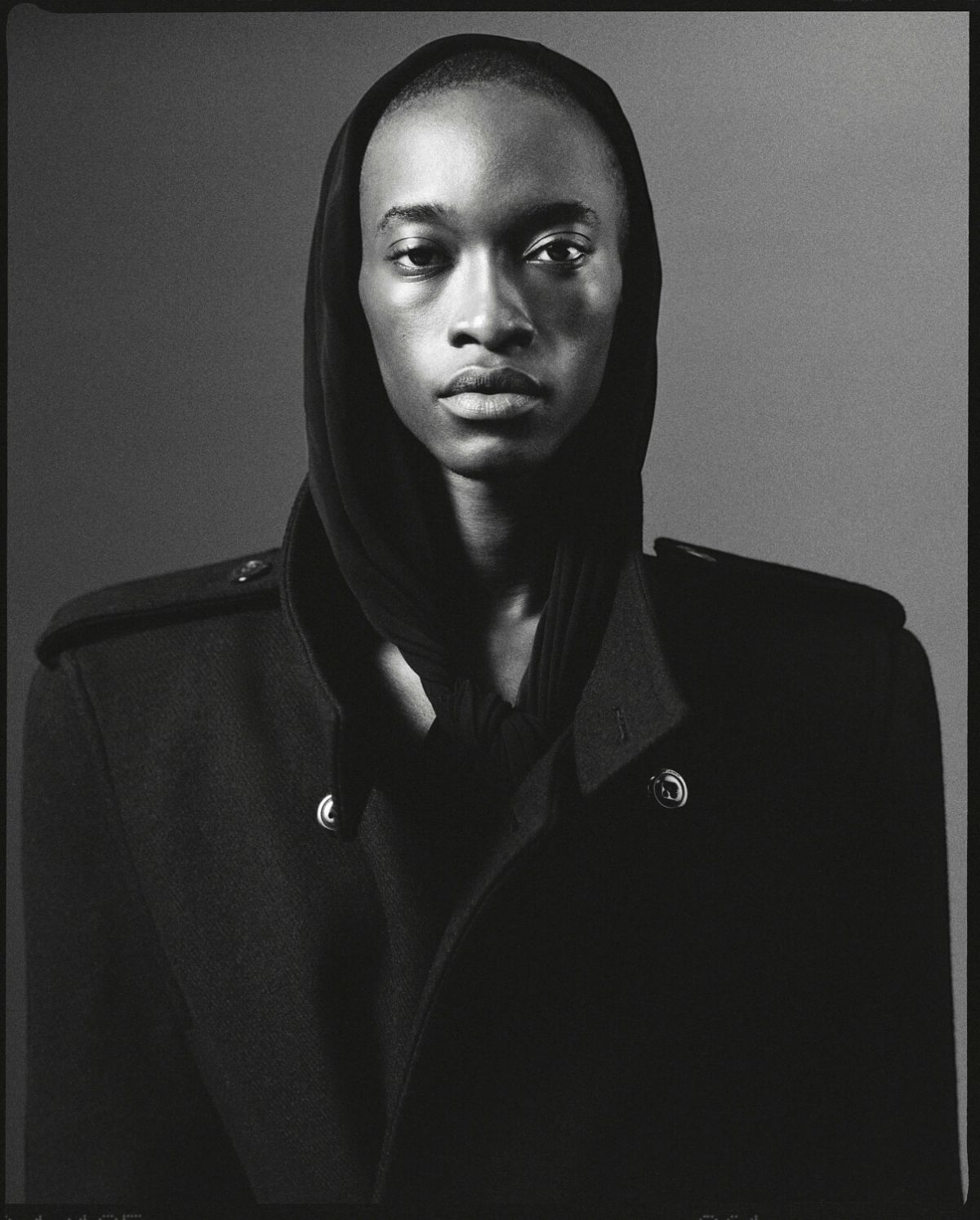 Cheikh Kebe in Saint Laurent by Pablo Saez for Heroine Magazine Spring-Summer 2023
