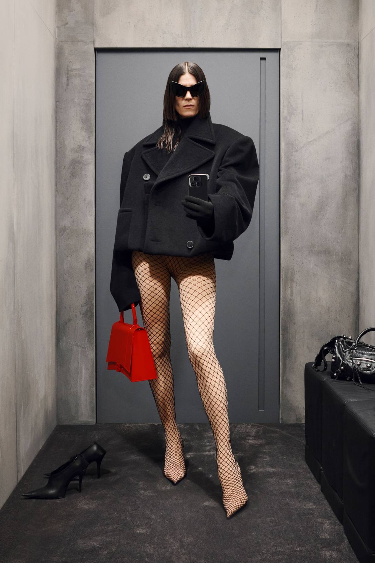 Elodie Badet for Balenciaga Fall 2023 Ad Campaign Fitting Rooms