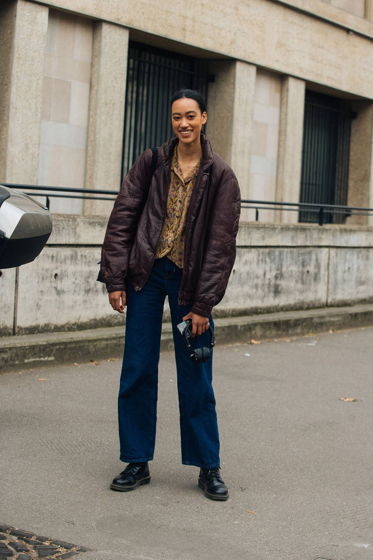 Ena Poppe Dr. Martens Shoes Street Style at Paris Fashion Week Fall-Winter 2023