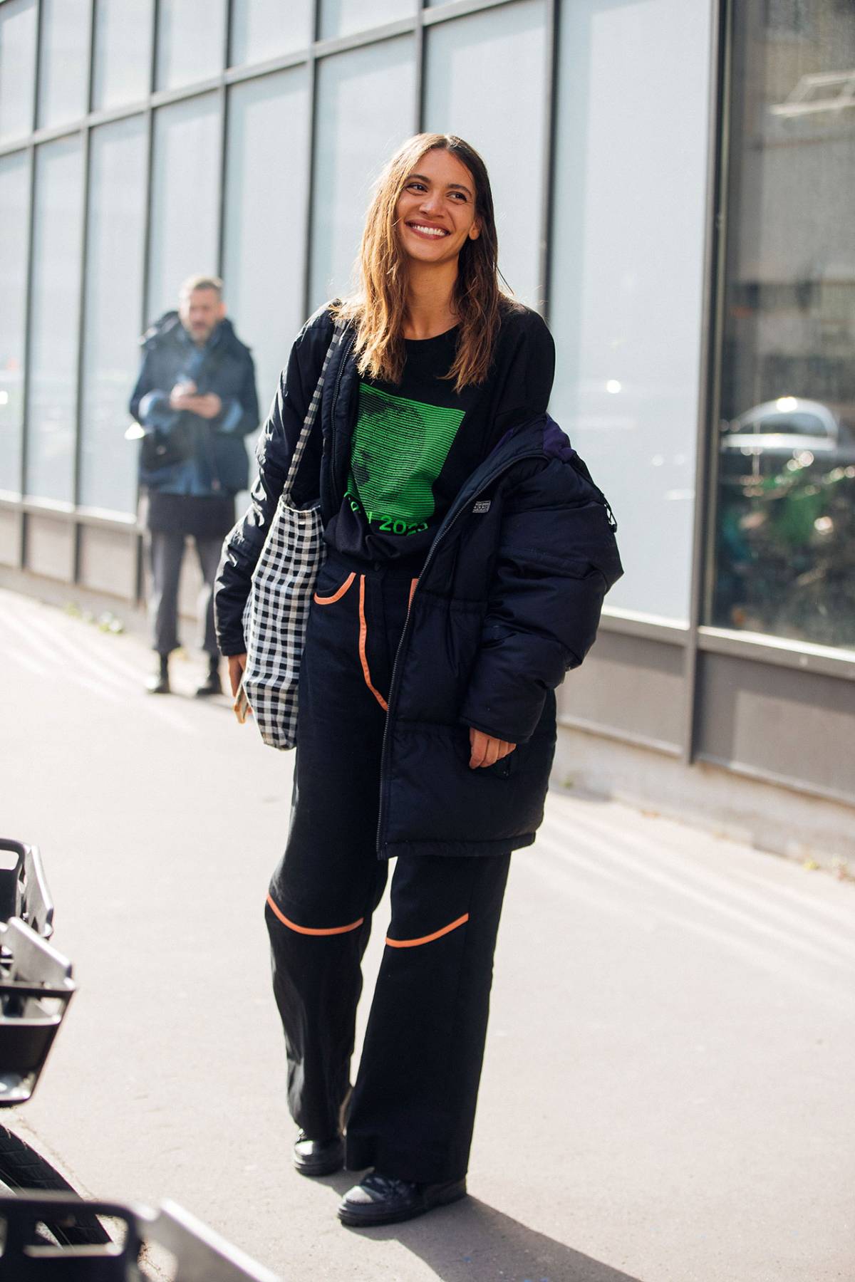 Kaya Wilkins Off-Duty Model Outfits at Paris Fashion Week Fall-Winter 2023