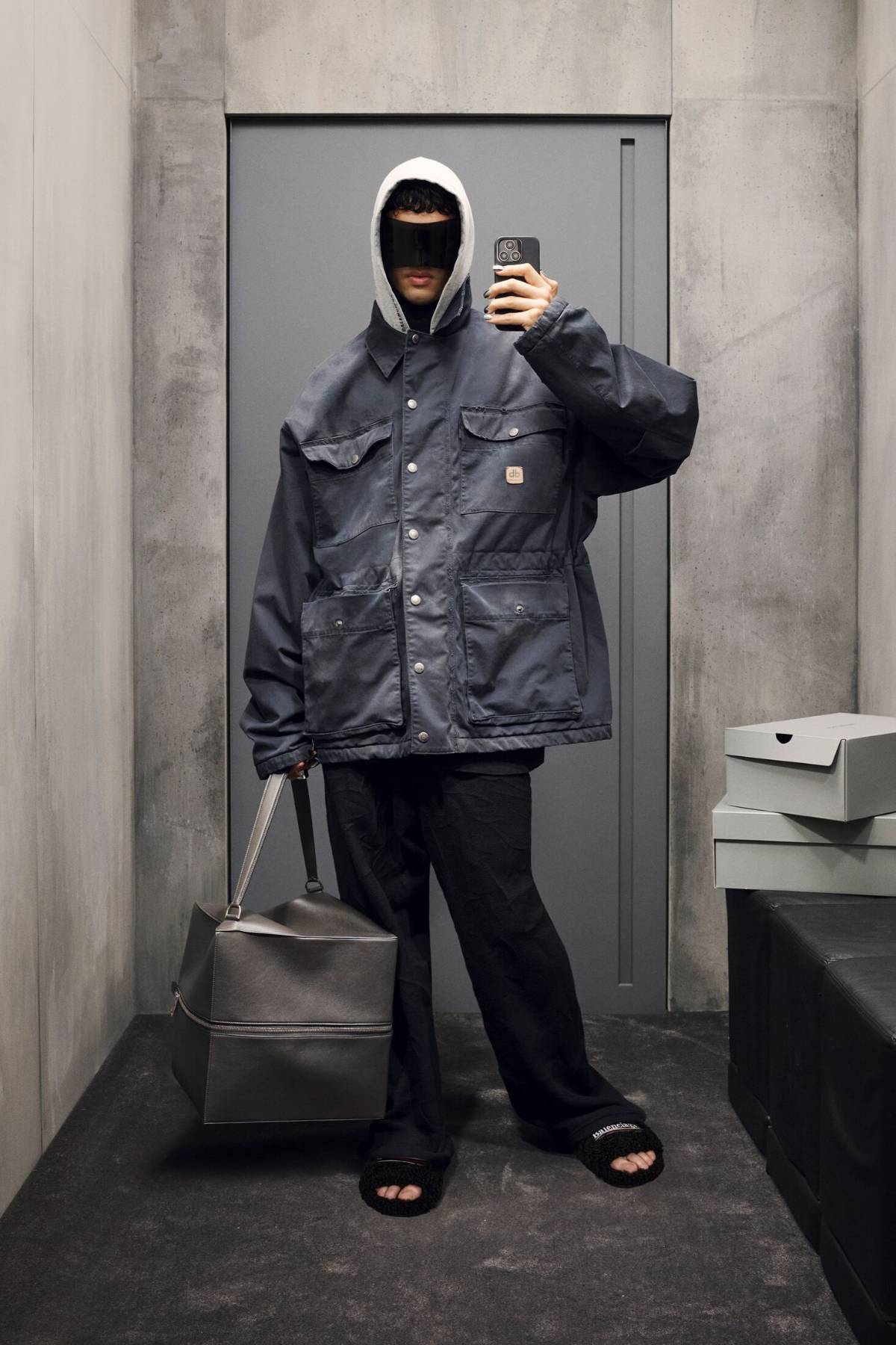 Keke Gyamfi for Balenciaga Fall 2023 Ad Campaign Fitting Rooms