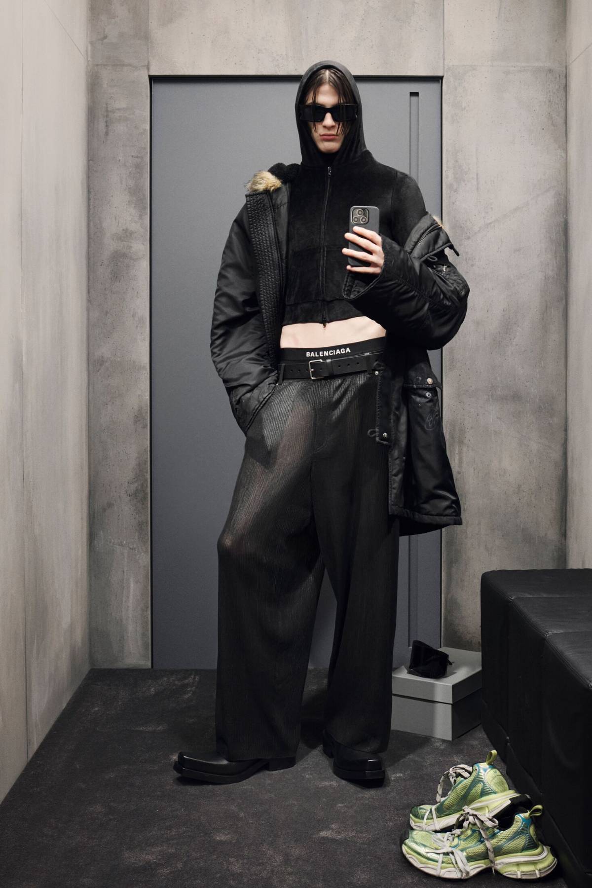 Lenn Julian for Balenciaga Fall 2023 Ad Campaign Fitting Rooms