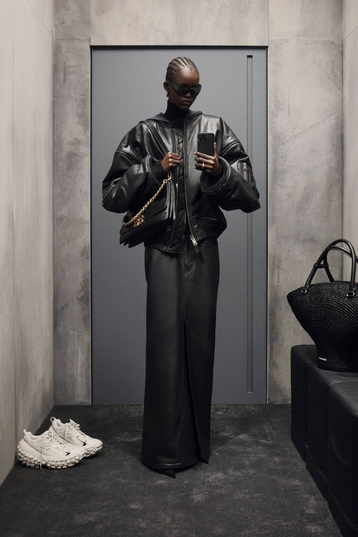 Migoa Guol for Balenciaga Fall 2023 Ad Campaign Fitting Rooms Minimal Fashion