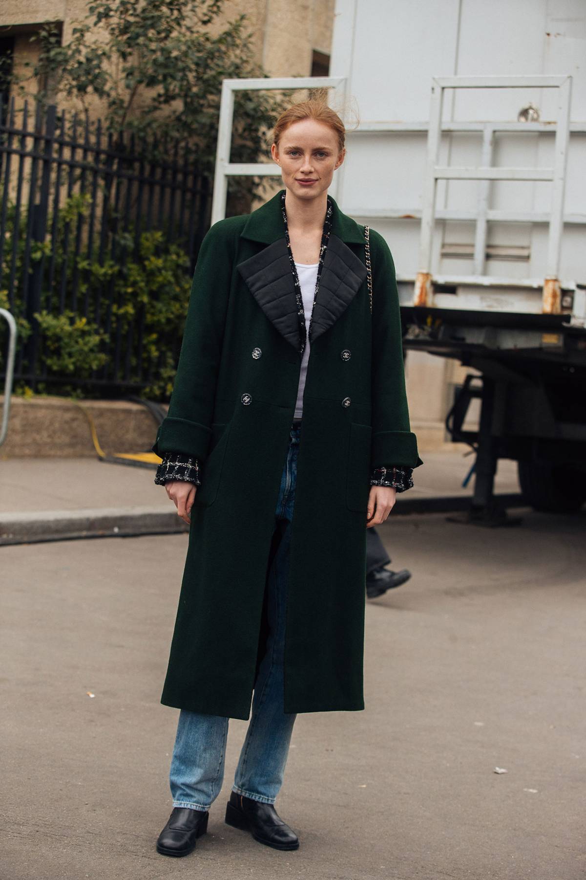 Rianne van Rompaey Off-Duty Model Outfits at Paris Fashion Week Fall-Winter 2023