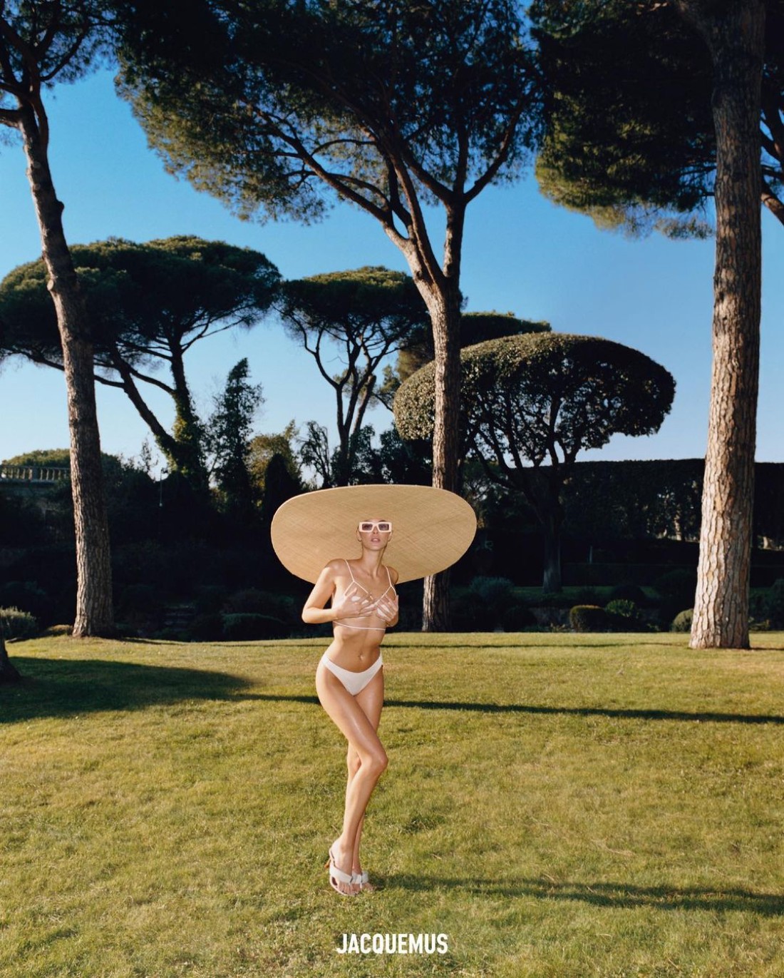 Le Raphia: Vittoria Ceretti in Rome by Oliver Hadlee Pearch for Jacquemus Spring-Summer 2023 Ad Campaign