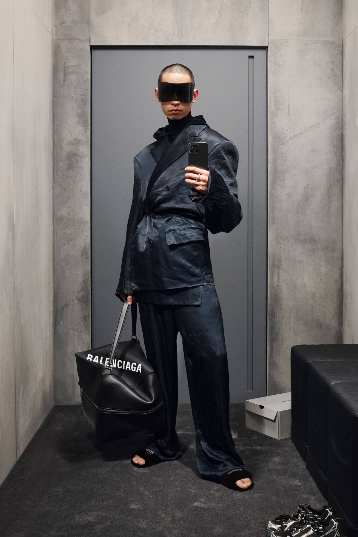 Zhuo Chen for Balenciaga Fall 2023 Ad Campaign Fitting Rooms