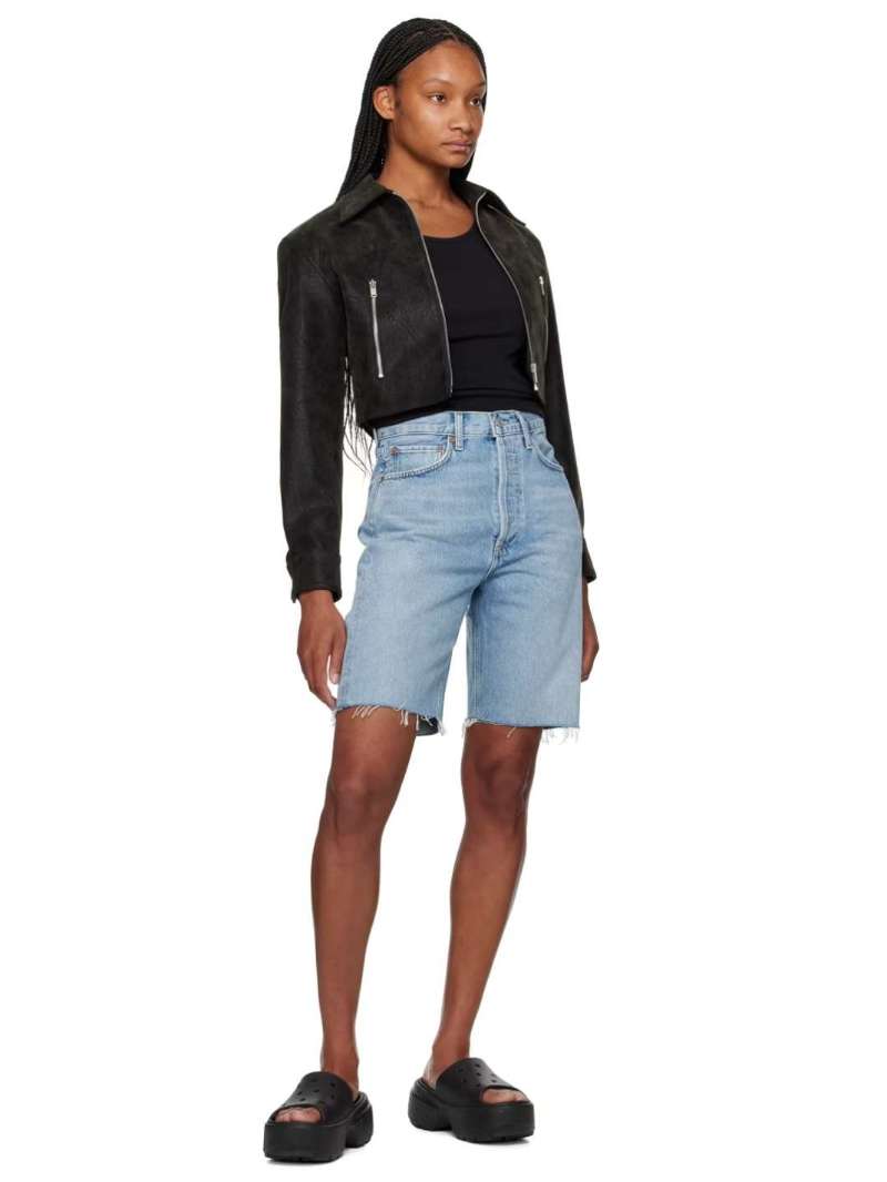 AGOLDE Blue 90's Denim Shorts SSENSE 