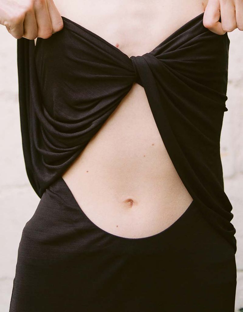 Agnese Furlanis in Saint Laurent Black Dress by Priscillia Saada for Indie Magazine Spring-Summer 2023