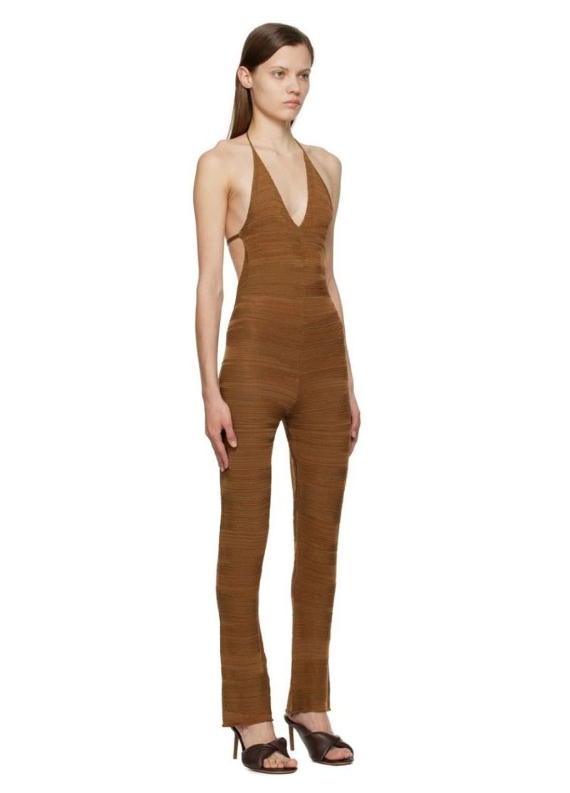 Brown Dragon Jumpsuit by Gimaguas on Sale
