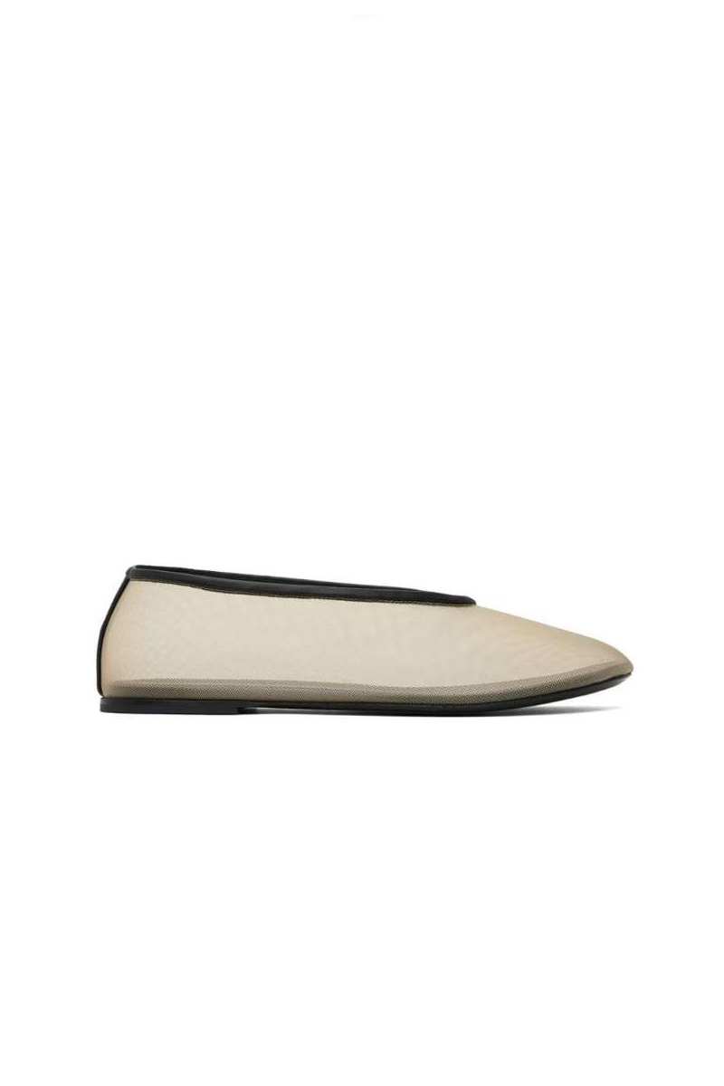 KHAITE Beige 'The Marcy' Ballerina Flats  SSENSE