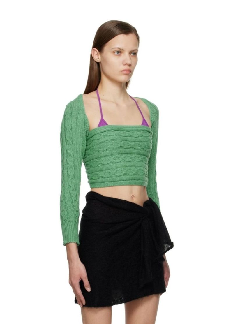 SSENSE Exclusive Green Mariona Sweater by Gimaguas on Sale