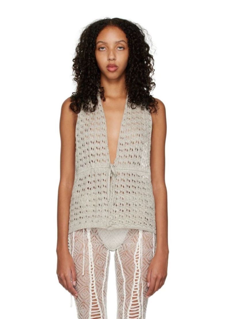 SSENSE Exclusive Silver Mia Camisole by Gimaguas on Sale