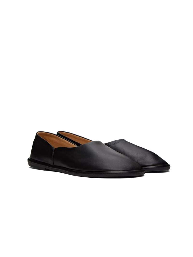 The Row Black Canal Ballerina Flats SSENSE