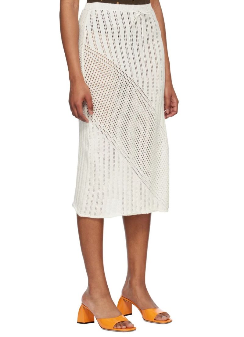 White Bartola Maxi Skirt by Gimaguas on Sale
