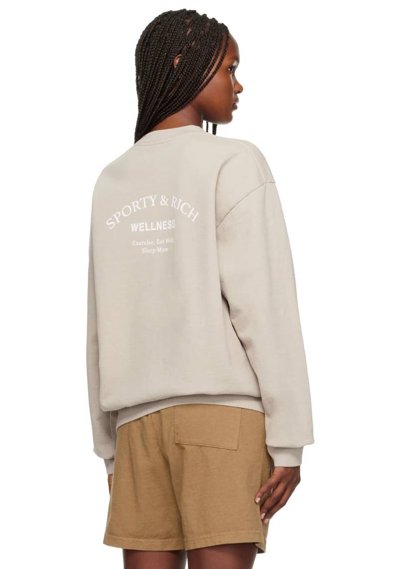 Grey 'Wellness' Studio Sweatshirt by Sporty & Rich on Sale