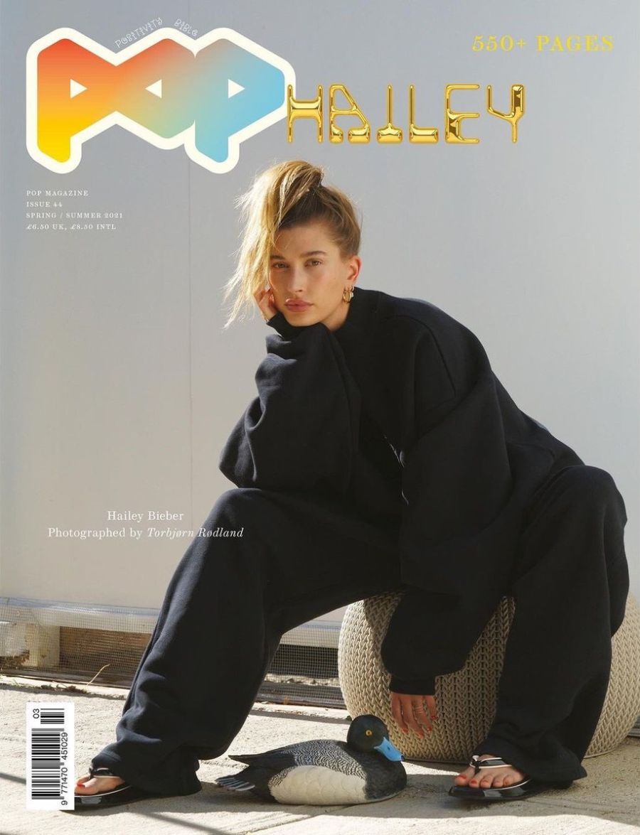 Hailey Bieber Covers Pop Magazine Spring-Summer 2021