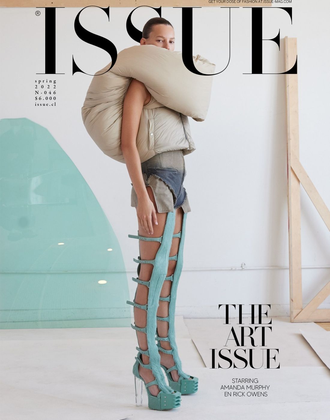 The Art Issue: Amanda Murphy Covers Issue Magazine Spring 2022, wearing Rick Owens