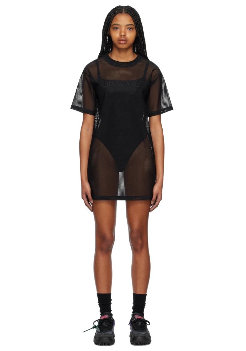 Black Bookish Minidress by Off-White on Sale