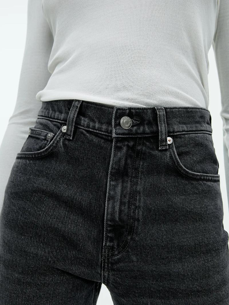 FERN CROPPED Flared Stretch Jeans - Washed Grey - ARKET GB