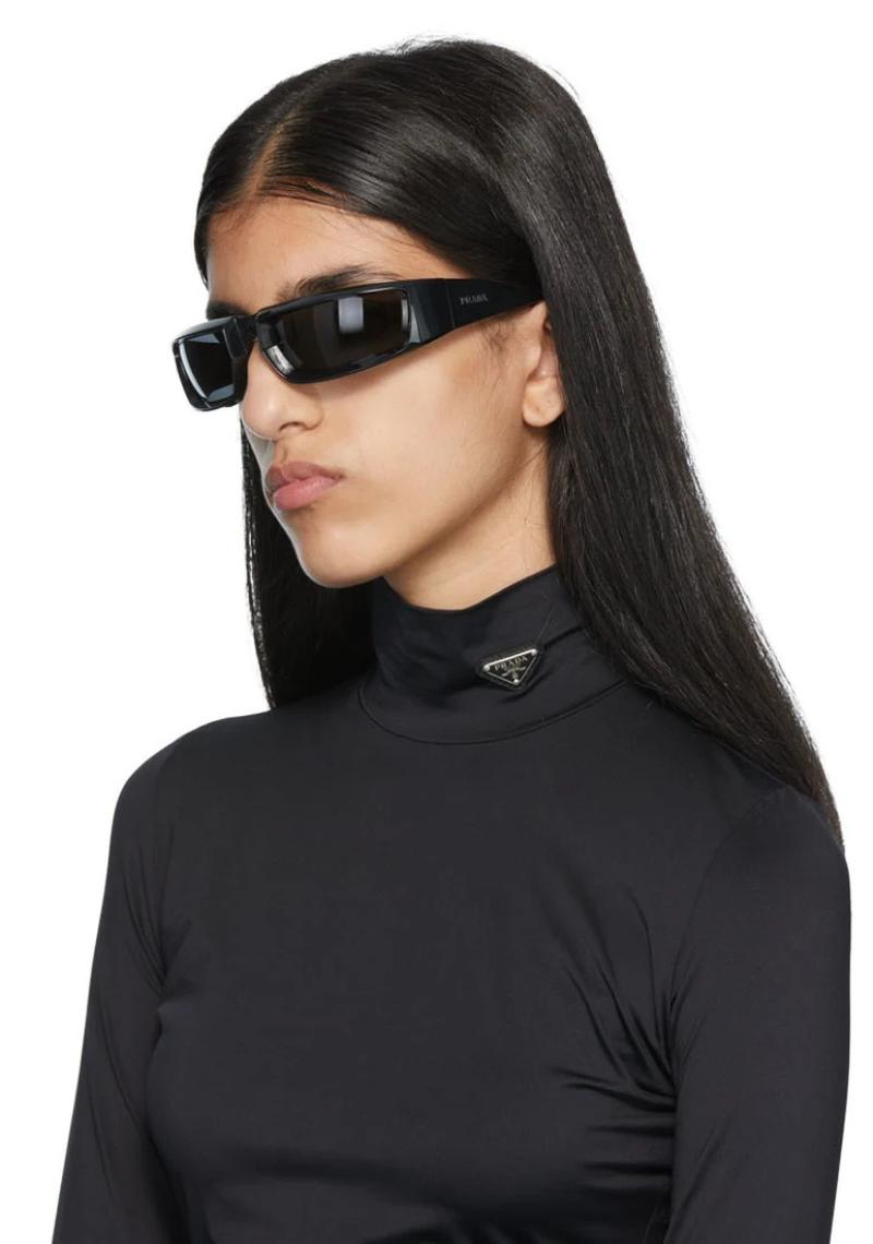 Prada Eyewear Black Runway Sunglasses  SSENSE
