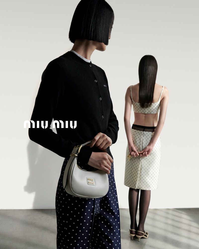 Ruiqi Jiang & Ying Ouyang by Lengua for Miu Miu Qixi 2023 Ad Campaign