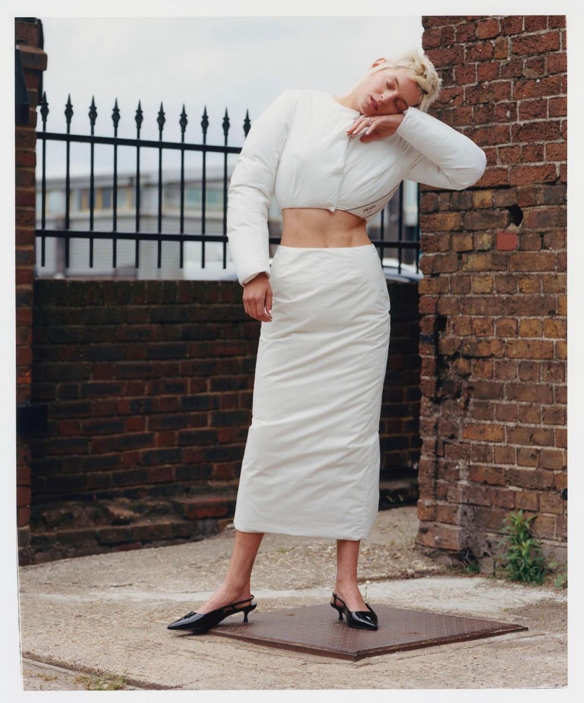 Emma Corrin in Prada by Estelle Hanania for Evening Standard Magazine September 2023