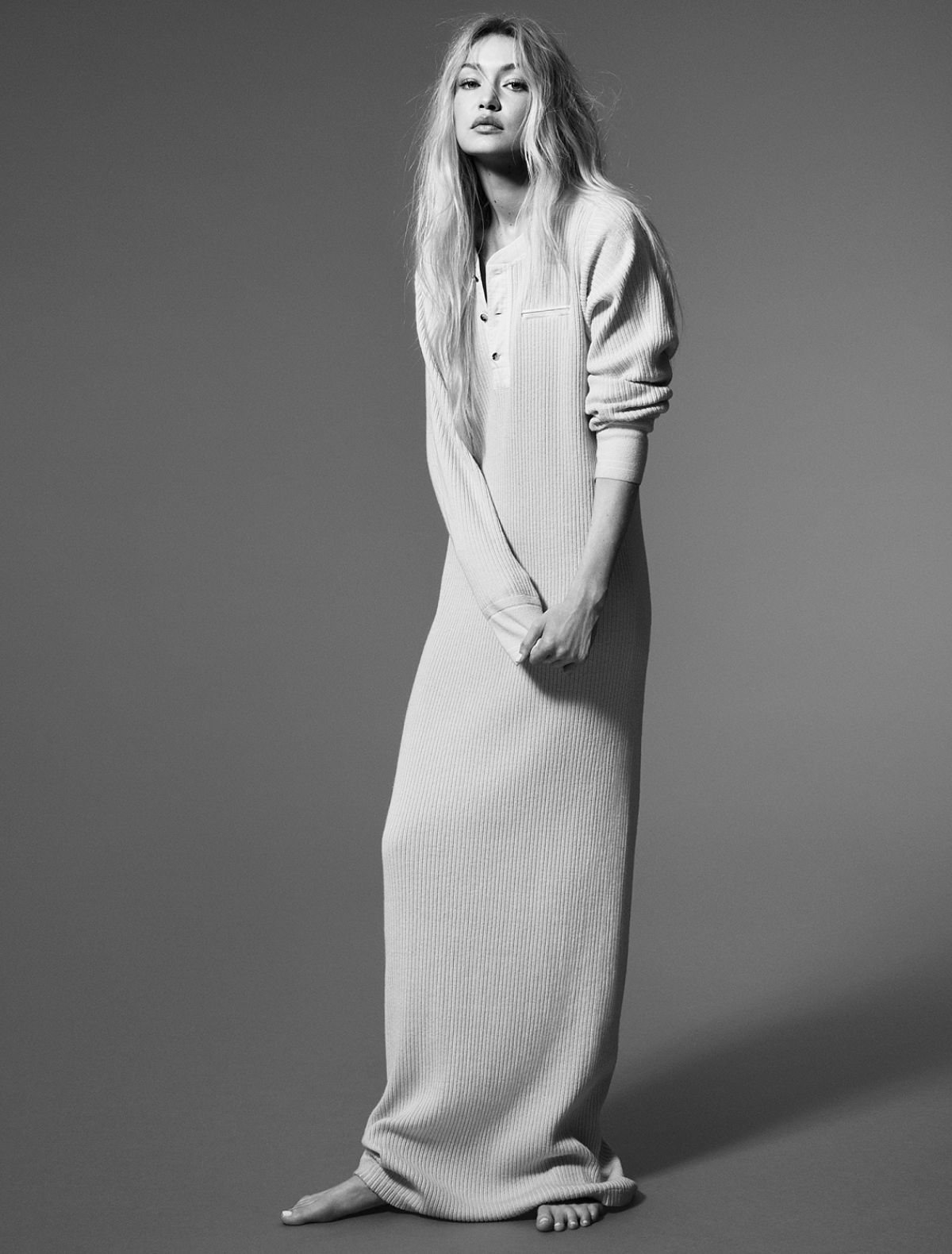 Gigi Hadid in Bottega Veneta Dress by Mert Alas for W Magazine Fall 2023