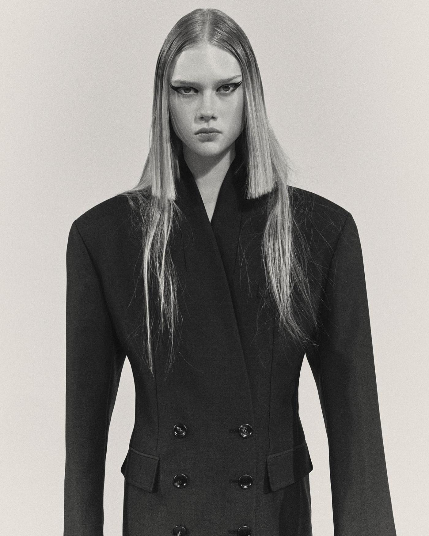 Gucci Black Double-Breasted Coat Fashion Editorial