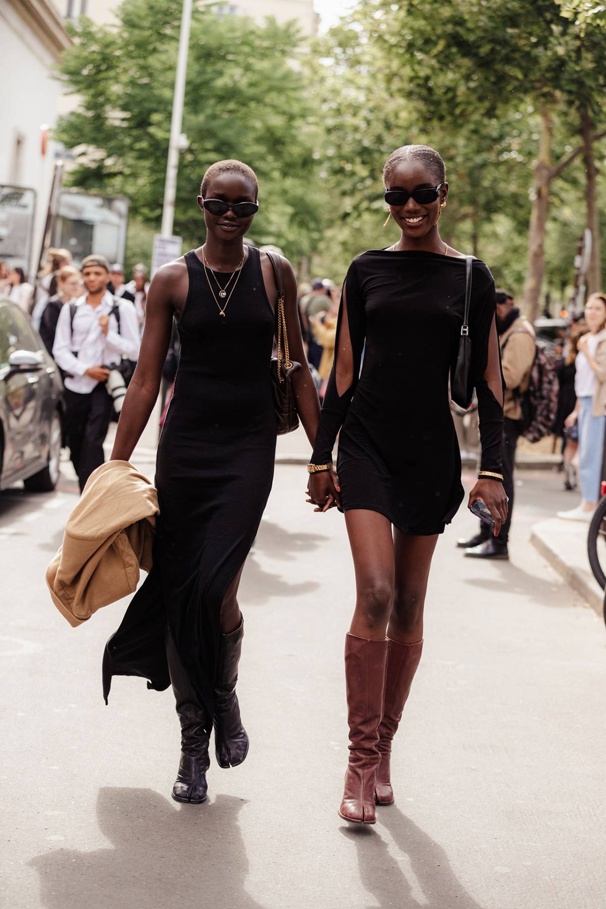 Akon Changkou & Maty Fall Maison Margiela Outfits at Couture Fashion Week Fall-Winter 2023 in Paris