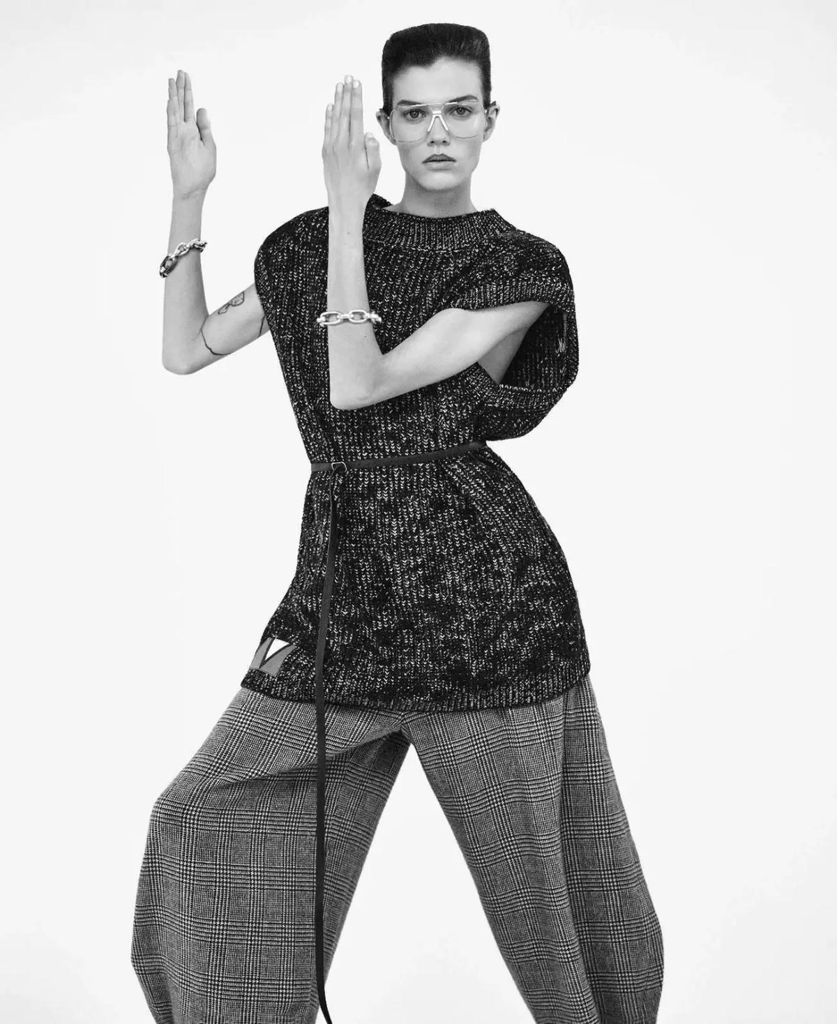 Alix Bouthors in Louis Vuitton by Mark Kean for Harper's Bazaar Italia September 2023
