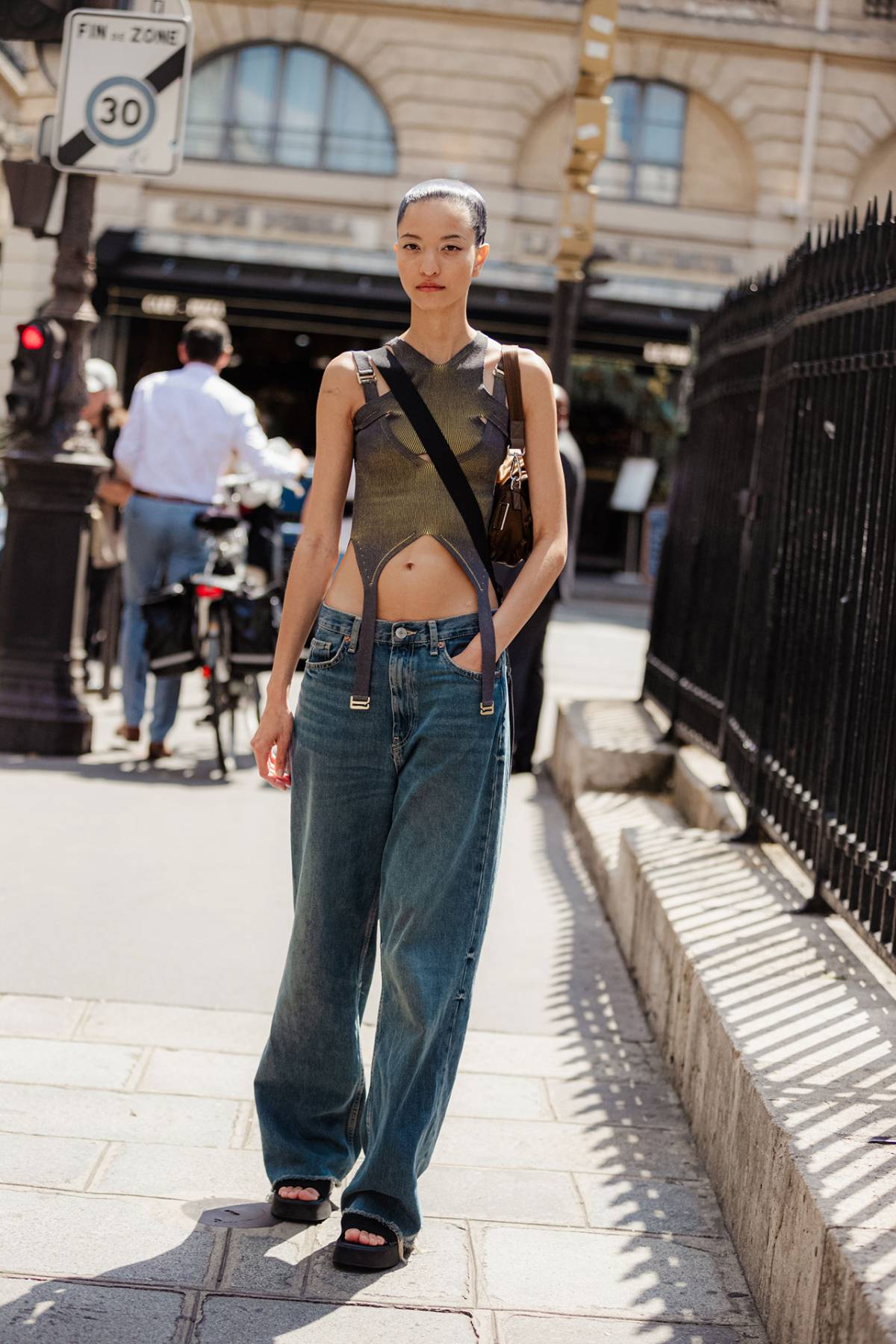 America Gonzalez Street Style at Couture Fashion Week Fall-Winter 2023