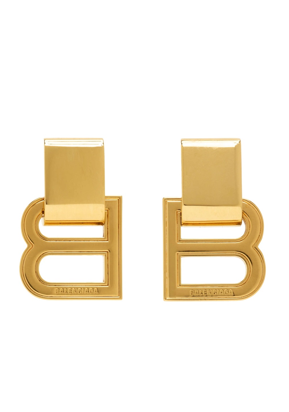 Balenciaga Gold Hourglass Earrings  SSENSE