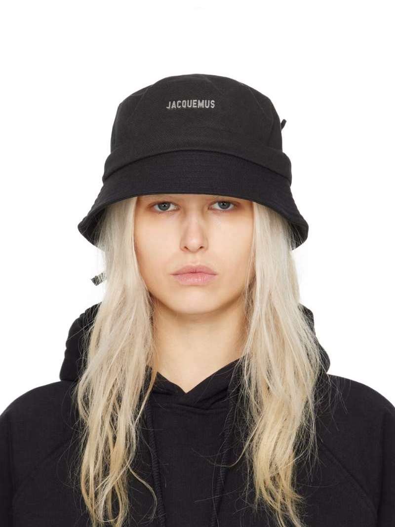 Black Les Classiques 'Le Bob Gadjo' Bucket Hat by JACQUEMUS on Sale