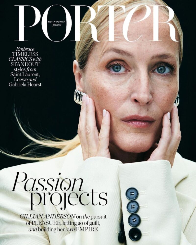 Gillian Anderson by Philip Messmann for Porter Magazine October 2023 ...