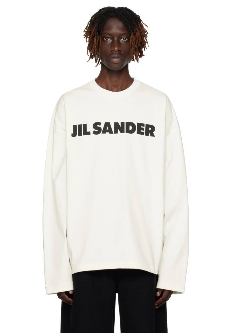 Jil Sander Off-White Printed Long Sleeve T-Shirt  SSENSE