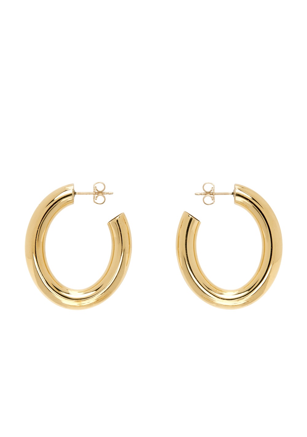 Laura Lombardi Gold Mini Curve Earrings  SSENSE