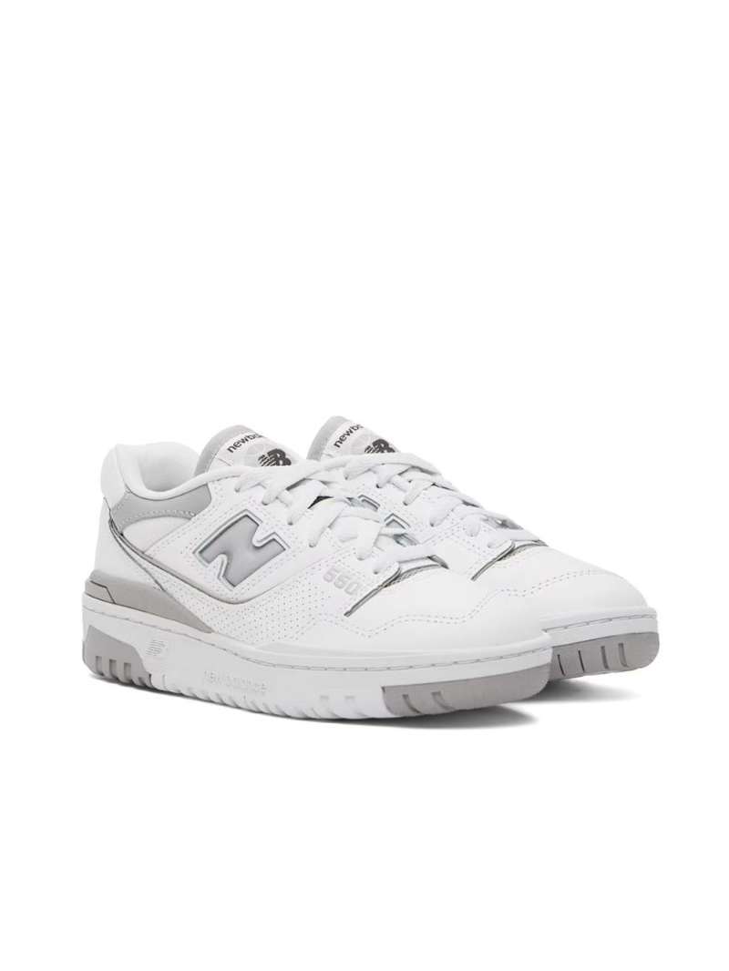 New Balance White & Gray 550 Sneakers  SSENSE