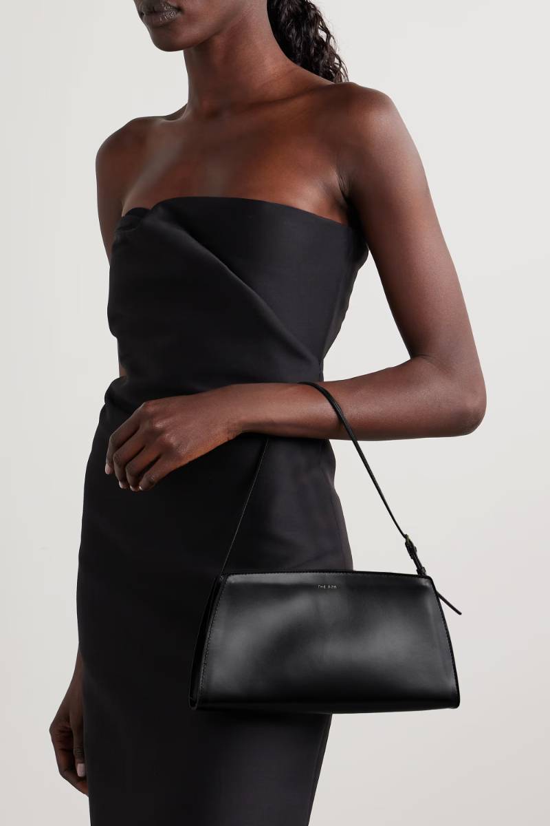 THE ROW Dalia glossed-leather shoulder bag  NET-A-PORTER