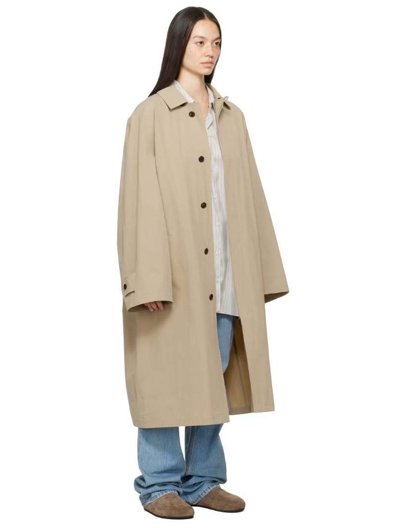 The Row Taupe Flemming Trench Coat  SSENSE