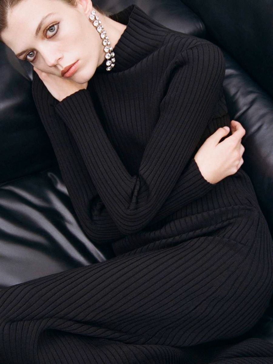 Alix Bouthors in Balenciaga Dress by Annemarie Kuus for Porter Magazine November 2023