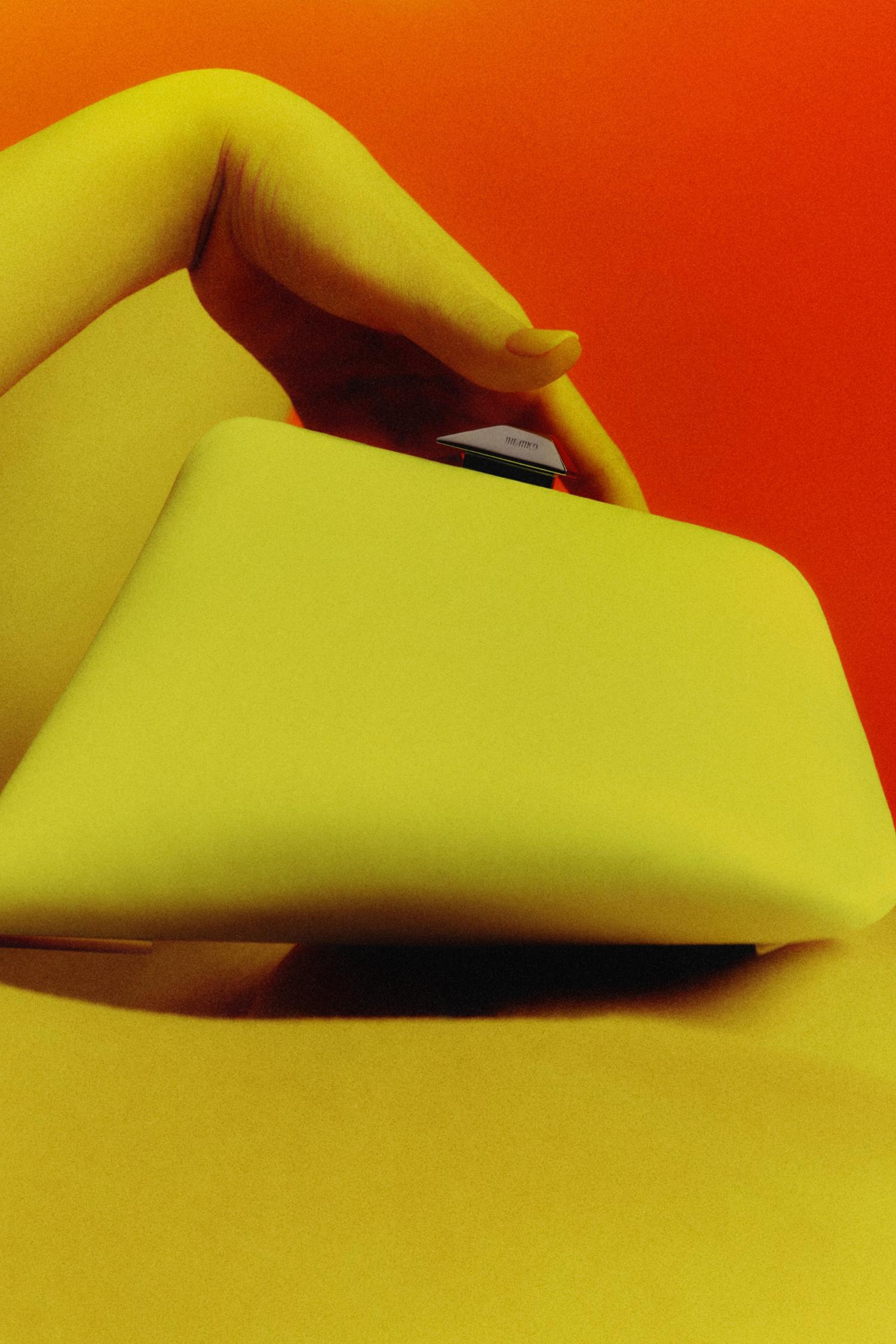 Yellow 8.30pm logo-print Clutch Bag Fashion Campaign